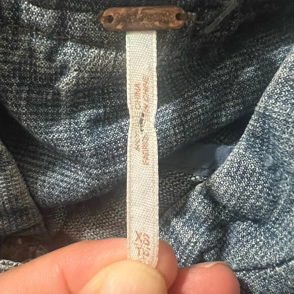 Free People Tattered Tennis Jacket In Indigo Size XS - Picture 11 of 12